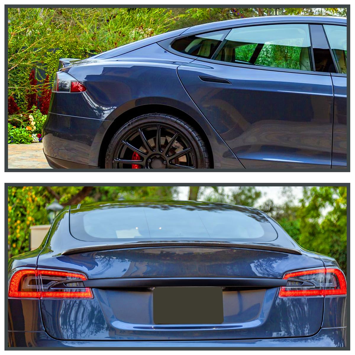 DSI - Carbon Fiber Factory Style Rear Trunk Spoiler Compatible with 2012-2018 Tesla Model S Models