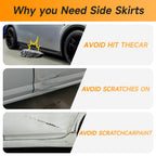 DSI - Side Skirts Extensions Fit for Tesla Model Y 2020 2021 2022 2023 2024 "Carbon Fiber Look" 4PCS Add-On Side Skirt Kit