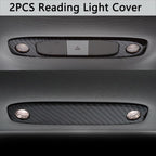 DSI - Reading Lights Trim Cover, Lights Panel Decorative Compatible with Tesla Model 3 Model Y, Reading Light Roof Frame Trim Cover Interior Light Cover Accessories, 2Pcs Carbon Fiber Pattern