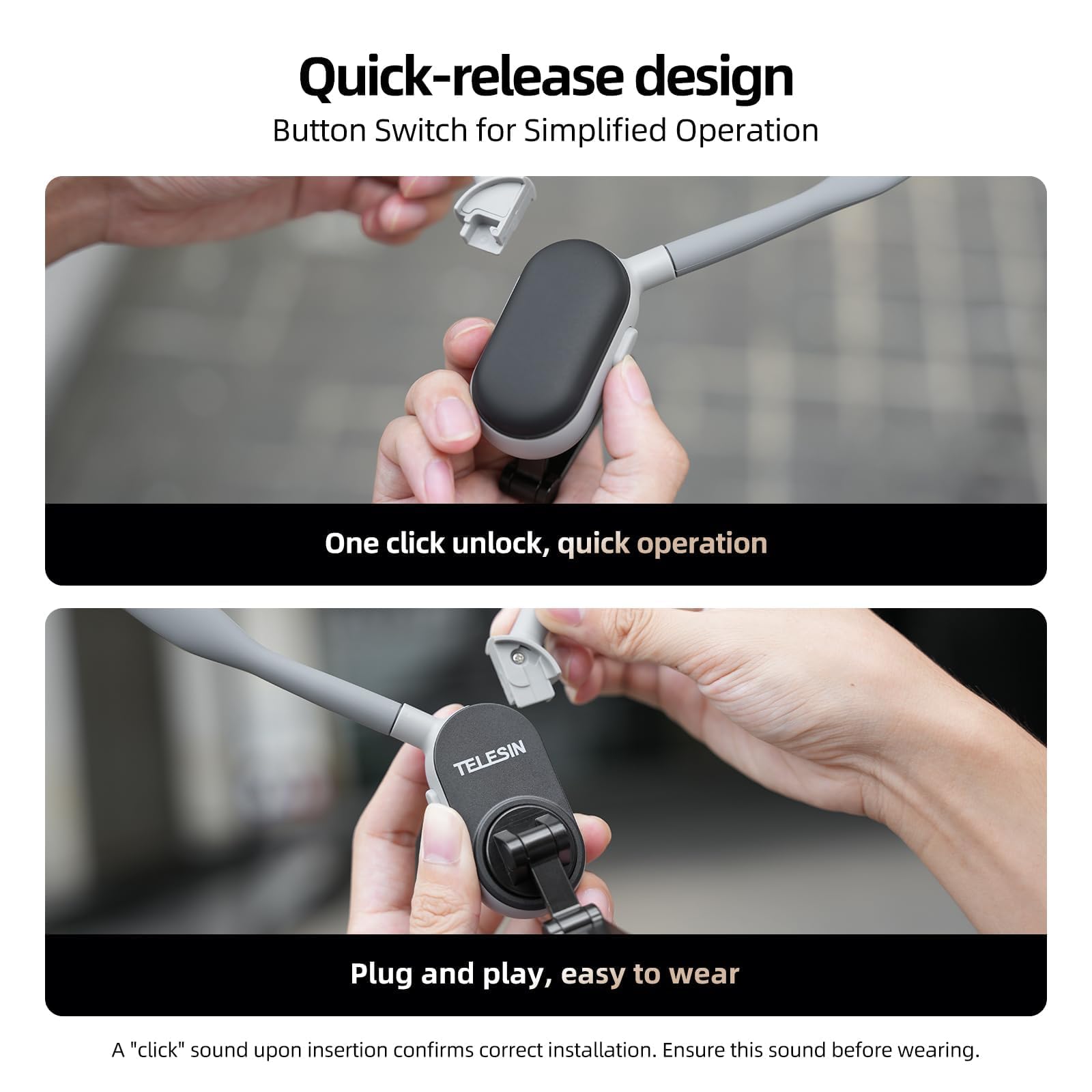 DSI - Magnetic Neck Mount for Phones, Neck Cell Phone Holder POV/Vlog Selfie Mount Hand Free Phone Neck Holder Chest Stand Strap Video Recording for iPhone 17 16 15 14 13 12 Series Android Phones