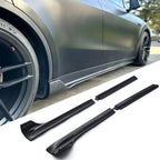 DSI -  4-Piece Side Skirt Extension Kit for Tesla Model Y 2020-2024, Gloss Black ABS Rocker Panel Splitter