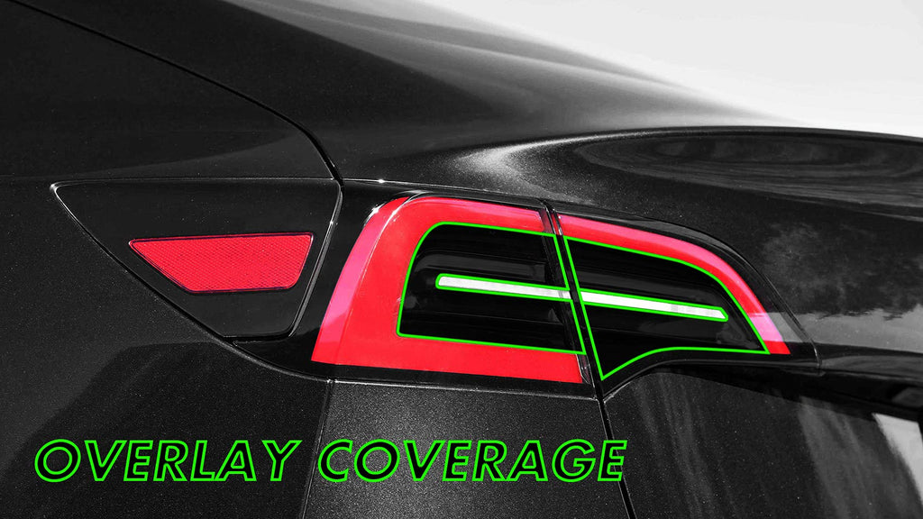 DSI - PreCut Vinyl Smoke Tint for 2020-2022 Tesla Model Y Tail Light (3. Taillight Insert w/Cutout, 20percent Dark Smoke)