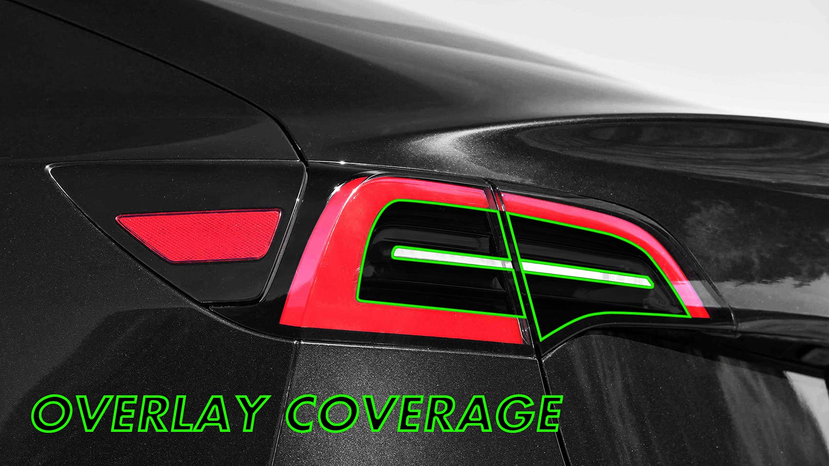 DSI - PreCut Vinyl Smoke Tint for 2020-2022 Tesla Model Y Tail Light (3. Taillight Insert w/Cutout, 20percent Dark Smoke)