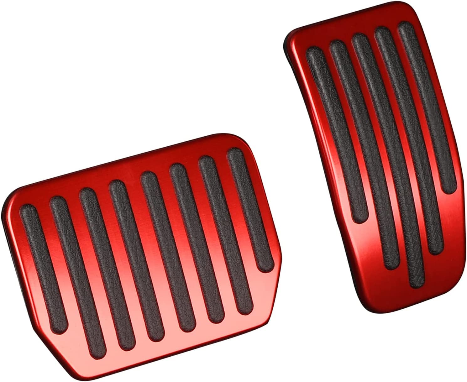 DSI - Foot Pedal Pads Set for Tesla Model 3 Model Y, Non-Slip Performance Aluminum Car Accessories Brake & Accelerator Pedal Covers for Model 3/Y (Red)
