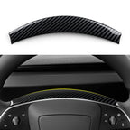 DSI - FITS Tesla Model 3 Highland 2024 2025 2026 Model Y Juniper 2025 2026 Accessories Car Steering Wheel Trim Carbon Style ABS Decal Sticker (Style B)