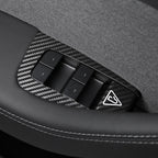 DSI - Window Switch Panel Cover for Tesla Model Y Juniper 2025, Suede Carbon Fiber Interior Trim