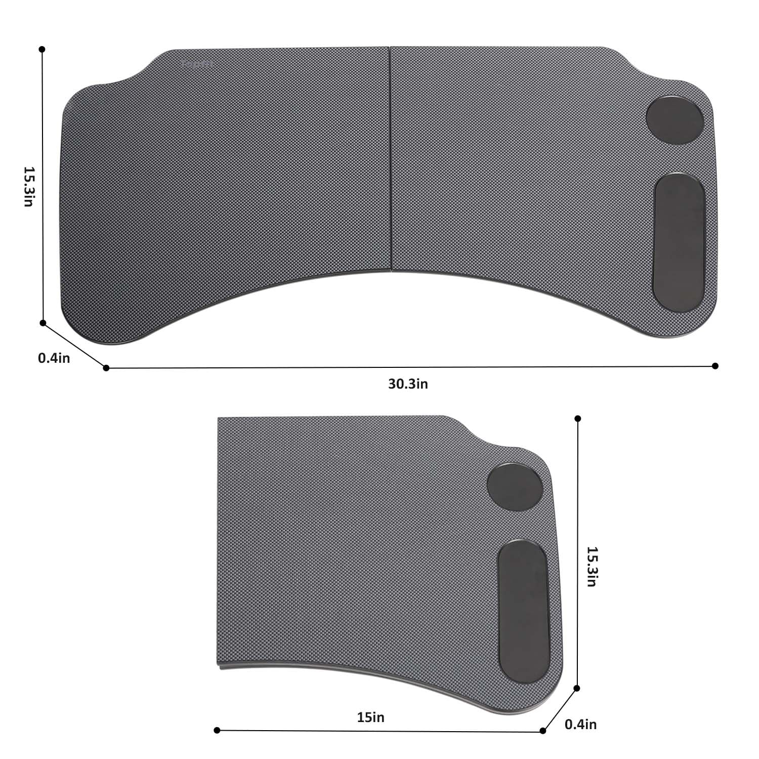 DSI - Tesla Model Y Model 3 Foldable Laptop Working Table with Carbon Fiber Texture