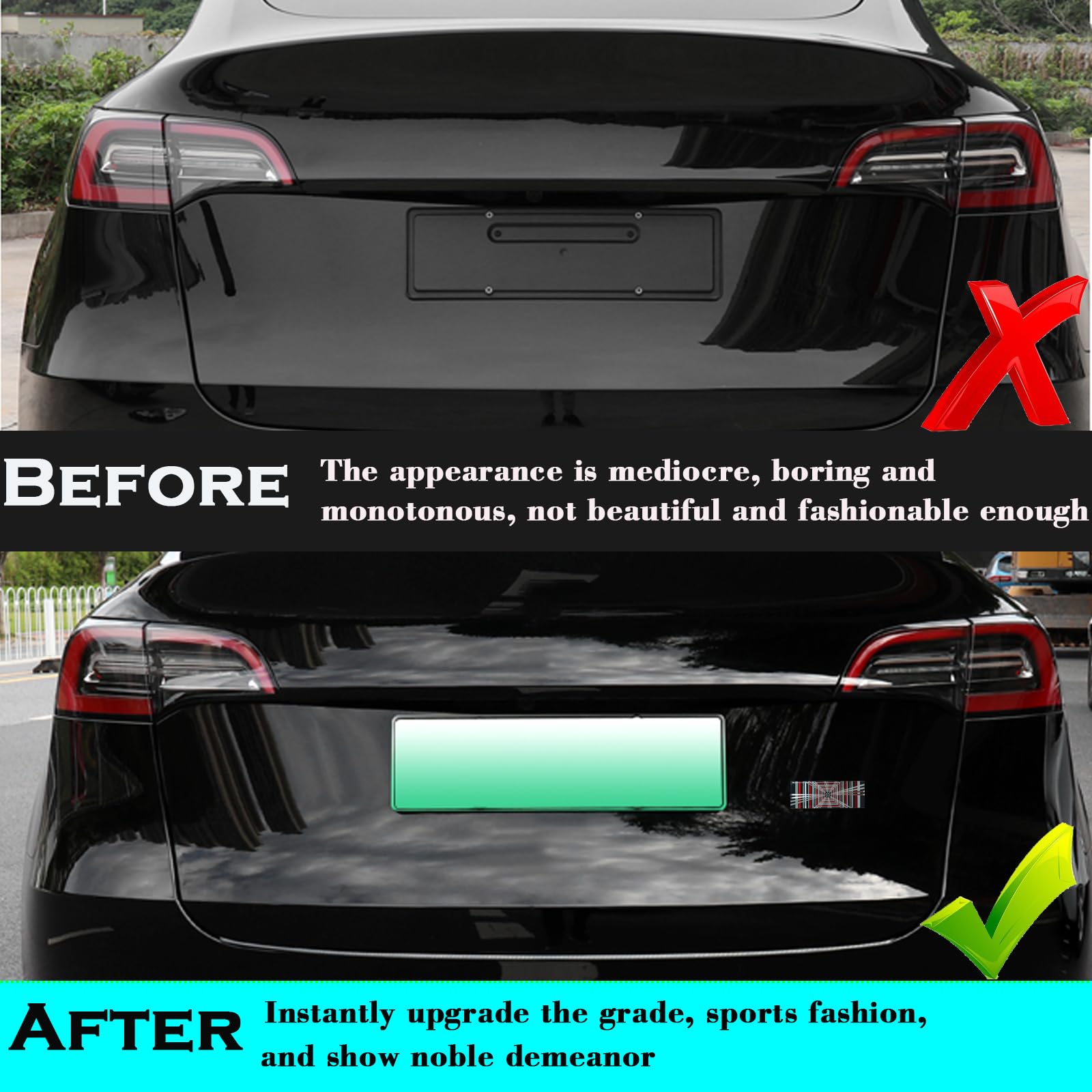 DSI - Dual Motor Badge Emblem Sticker Plaid Decor Compatible for Model 3 Y X S Accessories (A-Plaid)