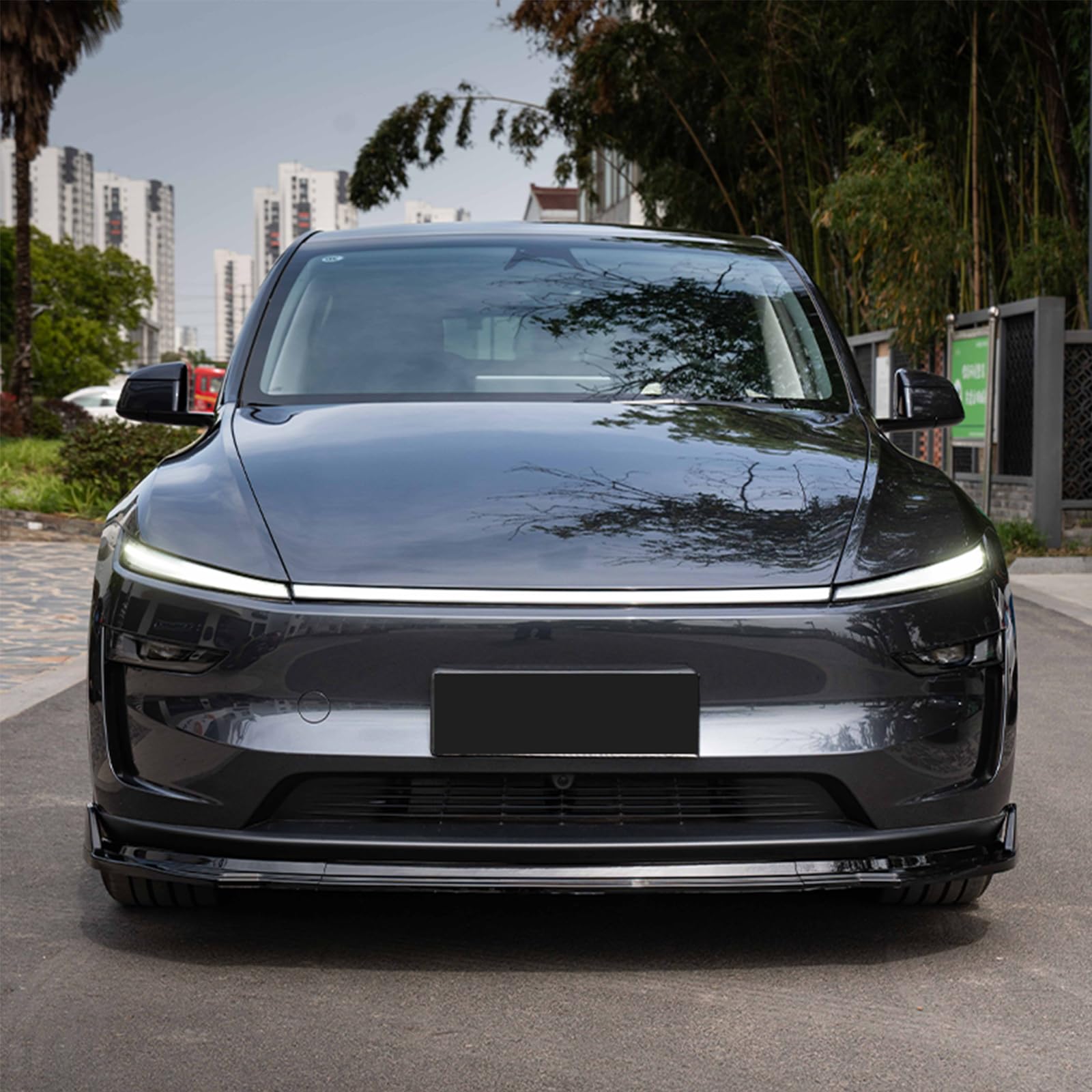 DSI - 3-Piece Front Lip Spoiler Kit for Tesla Model Y Juniper 2025, Gloss Black Lower Bumper Splitter