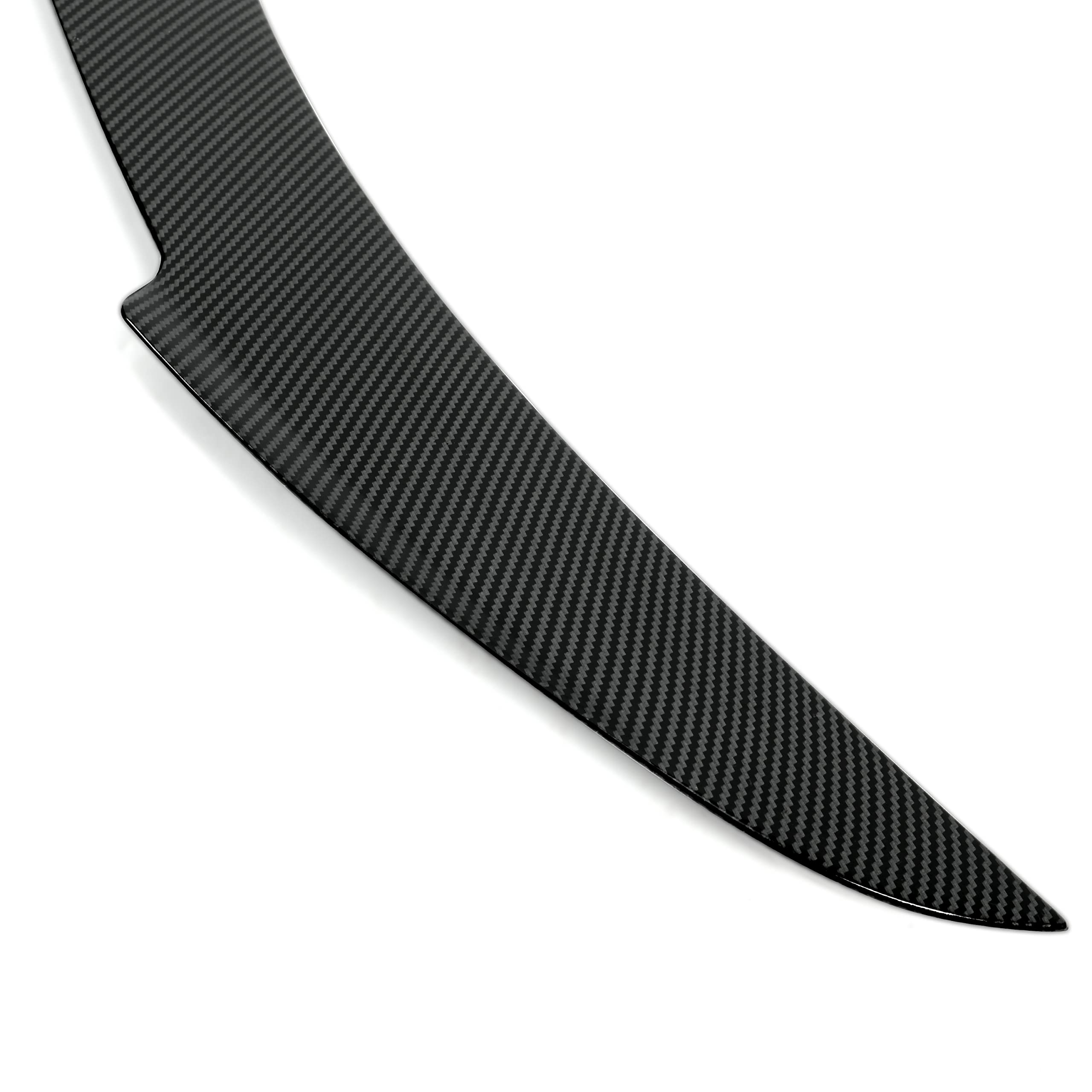 DSI - Rear Trunk Spoiler Compatible with 2012-2021 Tesla Model S JC Style Trunk Lid Wing Lip Splitter Air Deflector ABS Plastic Carbon Fiber Style