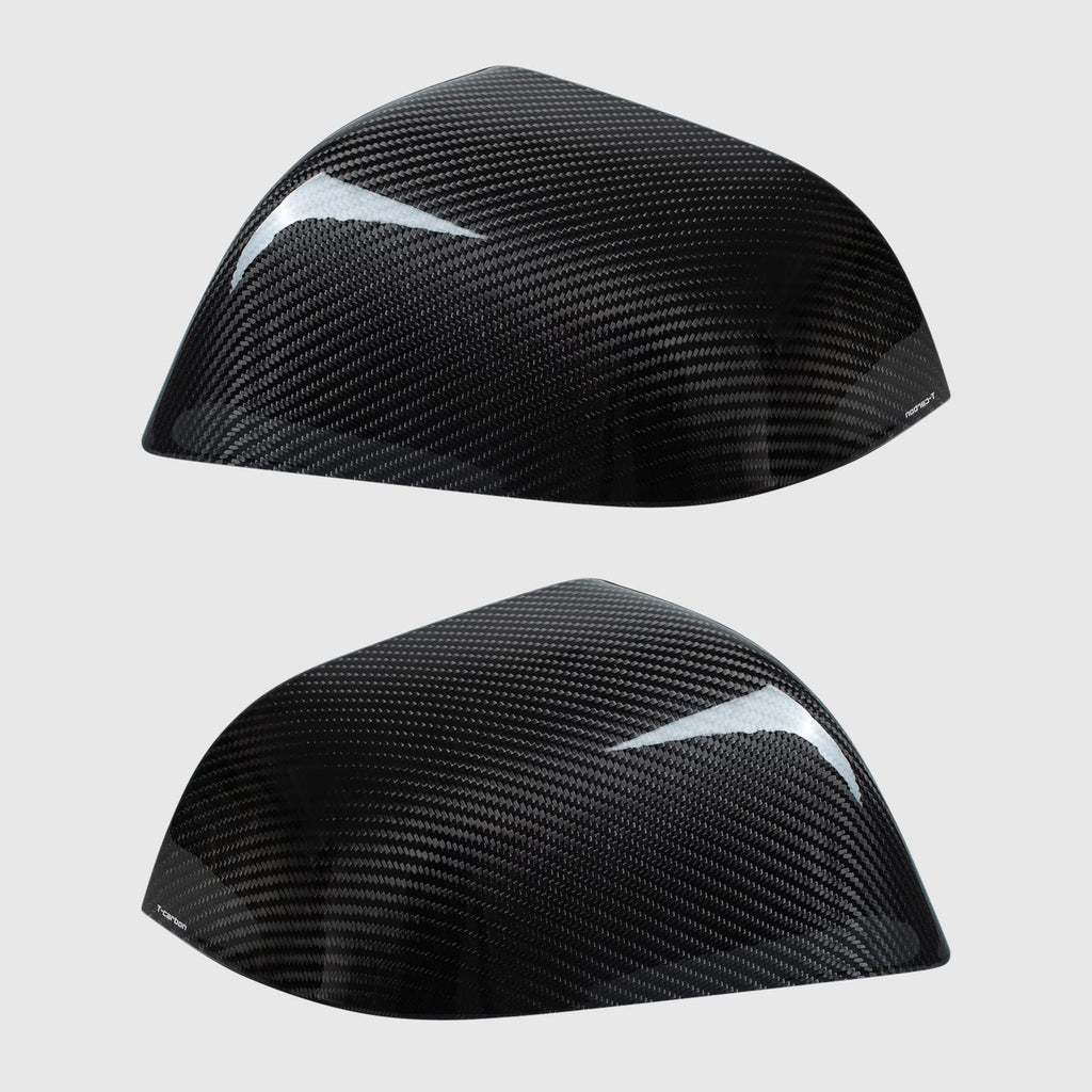 DSI - Real Carbon Fiber Side Mirror Cover Compatible with Tesla Model 3 Sedan 2017-2025, T-carbon Rearview Cover Compatible with Tesla Model 3 Exterior Mirror Caps Accessories (Black)