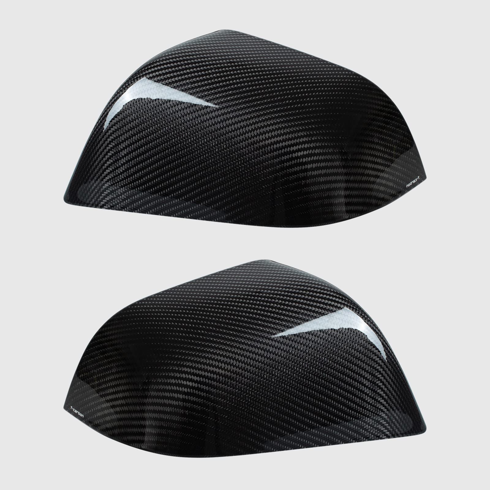 DSI - Real Carbon Fiber Side Mirror Cover Compatible with Tesla Model 3 Sedan 2017-2025, T-carbon Rearview Cover Compatible with Tesla Model 3 Exterior Mirror Caps Accessories (Black)