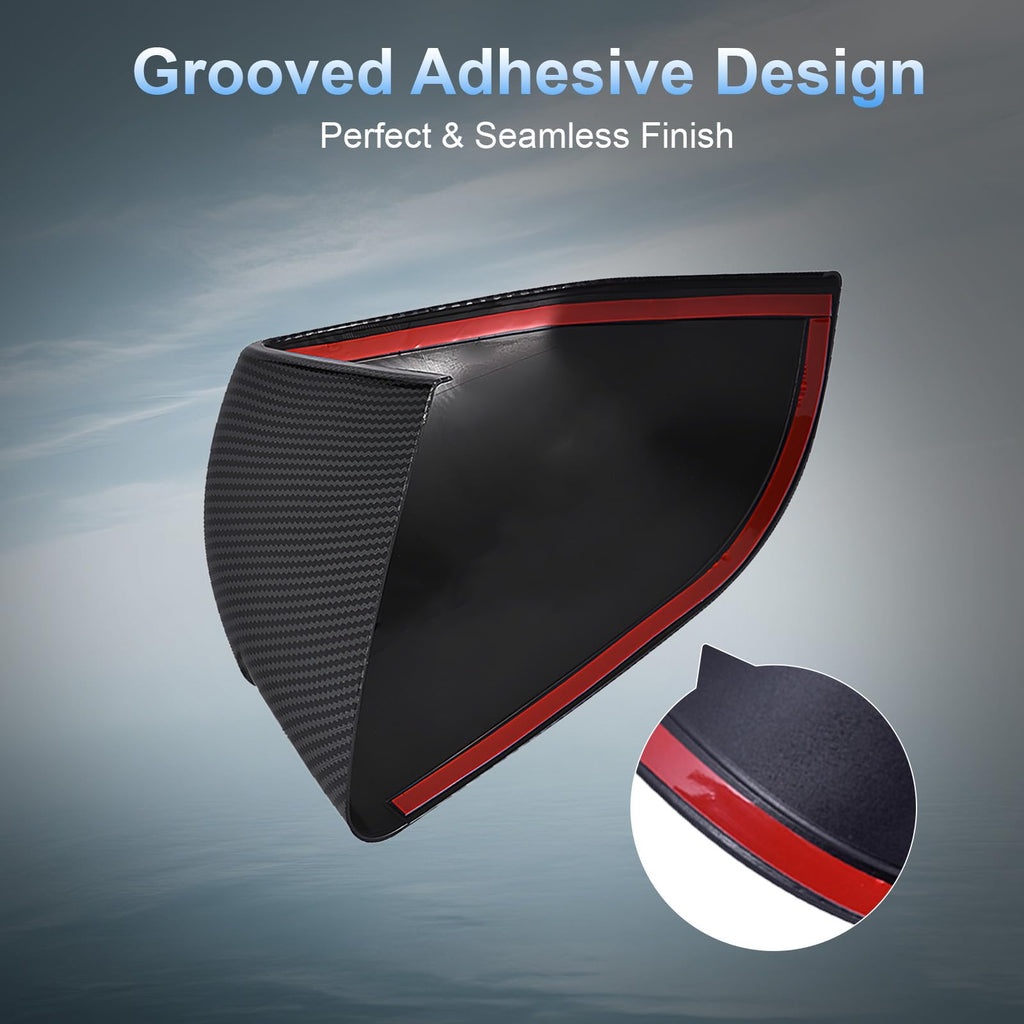 DSI - FITS Tesla Model Y Side Mirror Cover Caps 2021-2025 (Incl. Juniper), 2-Piece Aerodynamic Wind Blade Cover Set,Easy Install & Anti-Scratch Protector(Carbon Fiber Style)