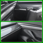 DSI - Carbon Fiber-ISH Dashboard/Door trim panel cover - (Diamond Star Inspected/Approved) Fits 2019-2024 Tesla Model Y & 2021-2023 Model 3  - M3 & MY Tesla Interior Cover Panels 4PCS-Gloss Carbon Fiber - $58.99