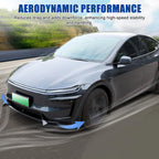 DSI - Front Bumper Lip for 2025 2026 Tesla Model Y Juniper, 3-Piece ABS Front Splitter Bumper Lip, Aerodynamic Stability, No-Drill Model Y Juniper Accessories (Glossy Black)