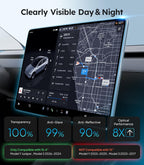 DSI - Tesla New Model Y Juniper & Model 3 Highland Screen Protector Matte [No Glare & Fingerprint] Model 3 (2024~2026)/New Model Y Juniper Accessories, Tempered Glass Protector with Alignment Kit