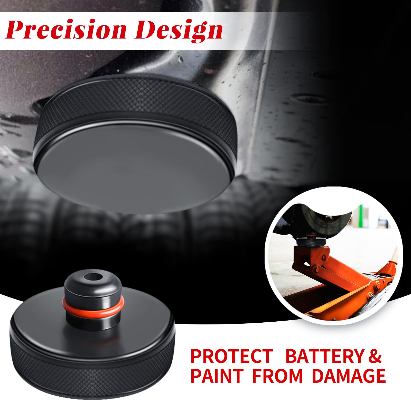 DSI - Lifting Jack Pad for Tesla Model 3/S/X/Y, 4 Pucks with Storage Case, Accessories for Tesla Vehicles 2013 to 2026
