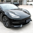 DSI - Carbon Fiber Front Lip Compatible with 2017-2023 Tesla Model 3, Front Bumper Splitter Protector Body Kit
