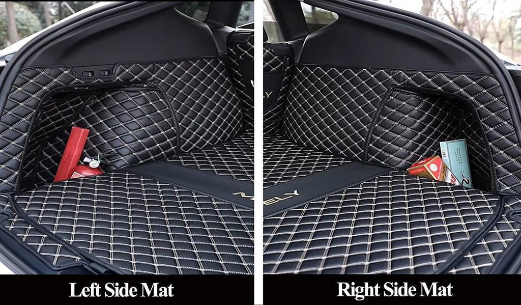 DSI - Trunk Cover Mat for 2020-2025 Tesla Model Y 5-Seater Red Cargo Mat (Rear Backrest Protector+Trunk Protector+Both Side Panels) Full Coverage Protection Tesla Model Y Accessories