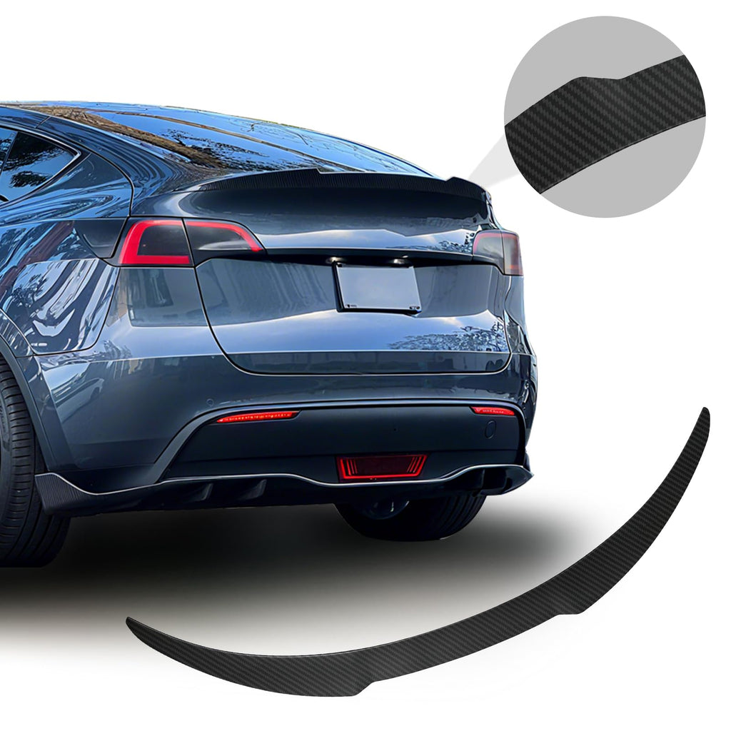 DSI - Spoiler for Tesla Model 3 2016-2022 Wing Rear Spoiler Trunk Tail Rear Trunk Lid,M4 Style Matte Carbon Fiber Style Performance,Model 3 Accessories