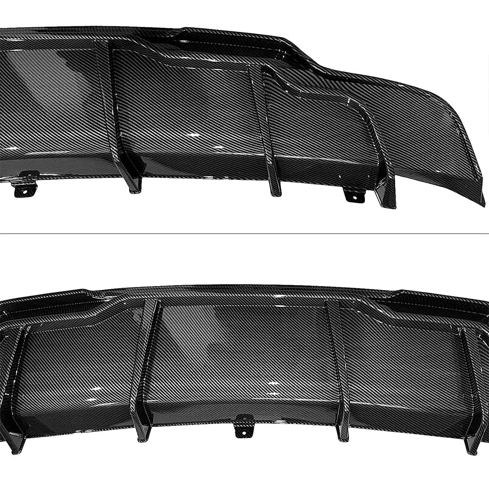 DSI - Rear Lip Bumper Diffuser Compatible with 2017-2022 Tesla Model 3 Lower Bumper Lip Spoiler Body Kit 3PCS (Carbon Fiber Style)