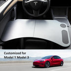 DSI - Tesla Model Y Model 3 Foldable Laptop Working Table with Carbon Fiber Texture
