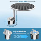 DSI - Car Tray Table & Car Desk for Laptop with 2 Risers and Anti-Slip Pad, 360° Rotating Cup Holder for Working and Eating Compatible with Tesla Model 3/Y/S, Ford F150/Explorer/Maverick & Most Vehicles/EV