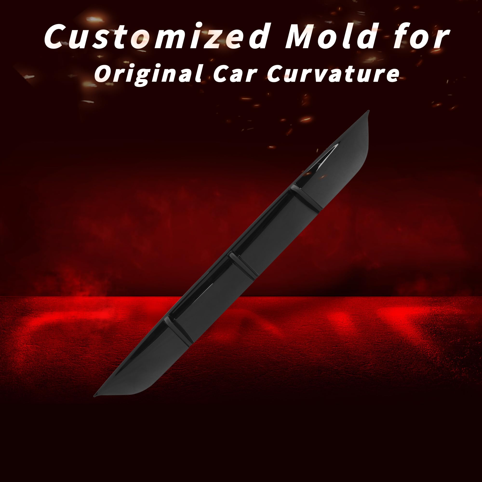 DSTAR - Rear Diffuser for Tesla 2025 2026 Model Y Rear Bumper Molding Lower Lip Splitter Spoiler Model Y Juniper Accessories（Glossy Black）