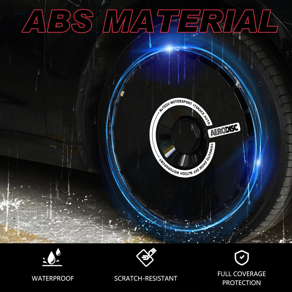 DSTAR - 19 Inch Wheel Covers for Tesla Model Y Juniper Crossflow Wheels 2025, Centers Lock Installation Rim Protector, Full Coverage Hubcaps Exterior Accessories (Black Ring, 4 PCS)