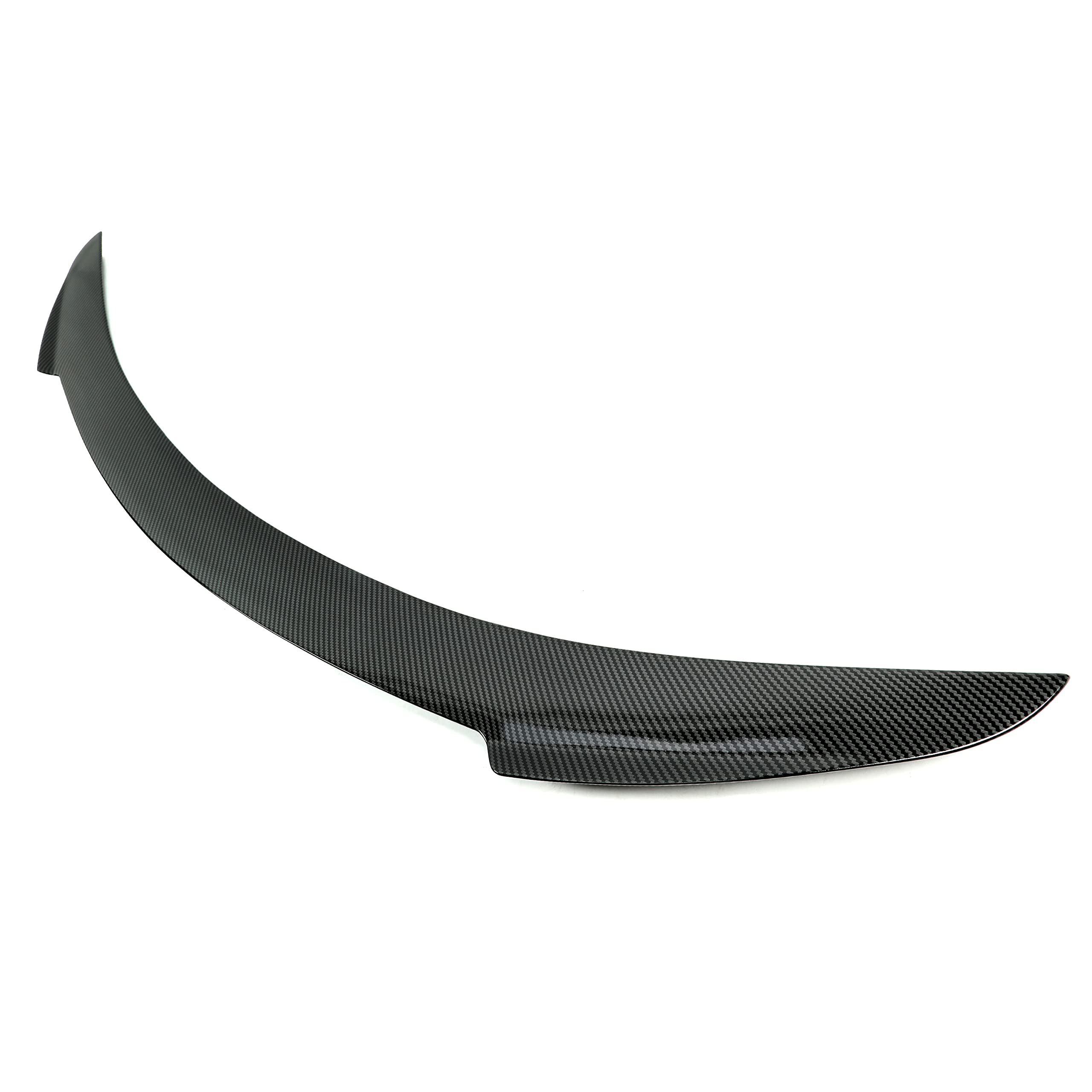 DSI - Rear Trunk Spoiler Compatible with 2012-2021 Tesla Model S JC Style Trunk Lid Wing Lip Splitter Air Deflector ABS Plastic Carbon Fiber Style