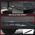 DSTAR - Rear Diffuser for Tesla 2025 2026 Model Y Rear Bumper Molding Lower Lip Splitter Spoiler Model Y Juniper Accessories（Glossy Black）