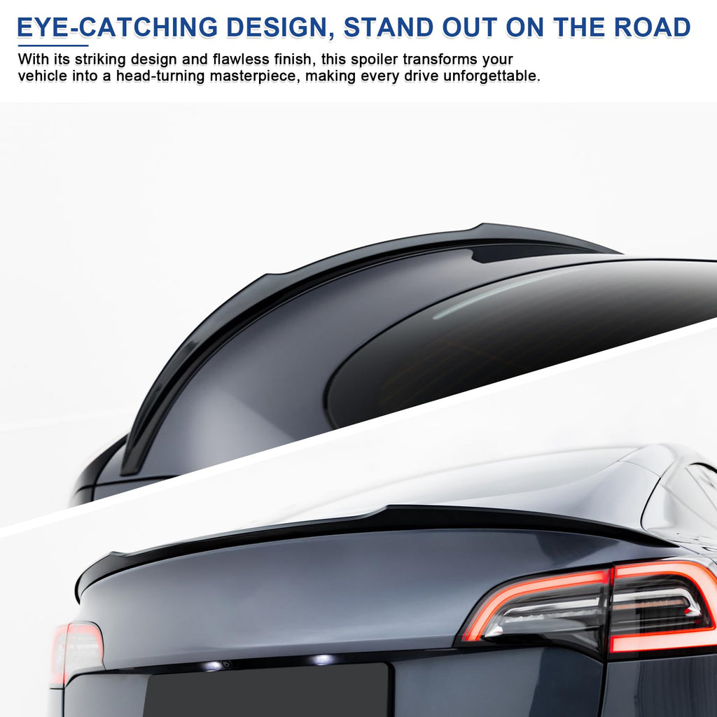 DSI - Spoiler for Tesla Model 3 2016-2022 Wing Rear Spoiler Trunk Tail Rear Trunk Lid,M4 Style Matte Black Style Performance,Model 3 Accessories
