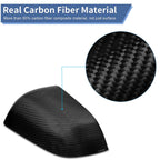 DSI - Real Carbon Fiber Side Mirror Cover Compatible with Tesla Model 3 Sedan 2017-2025, T-carbon Rearview Cover Compatible with Tesla Model 3 Exterior Mirror Caps Accessories (Black)