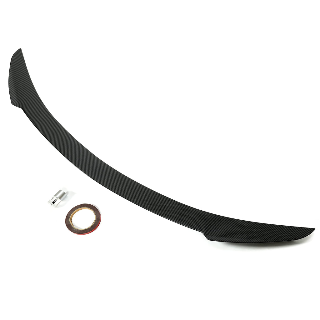 DSI - Rear Trunk Spoiler Compatible with 2012-2021 Tesla Model S JC Style Trunk Lid Wing Lip Splitter Air Deflector ABS Plastic Carbon Fiber Style
