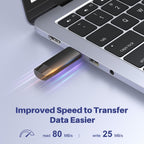 DSTAR - 256GB USB C Flash Drive Dual USB 3.0 Flash Drive Type C + USB A Portable Type-C Flash Drive 2-in-1 USB-C Thumb Drive for Smartphone Tablet Computer Mac iPhone 15 Black