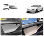 DSI - Car Accessories Compatible with Tesla Model S 2020 2019 2018 2017 Door Inner Armrest Frame Handle Panel Cover Trims ABS 8PCS(Carbon Fiber Style)