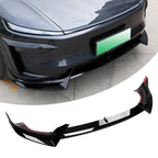 DSI - Front Bumper Lip for 2025 2026 Tesla Model Y Juniper, 3-Piece ABS Front Splitter Bumper Lip, Aerodynamic Stability, No-Drill Model Y Juniper Accessories (Glossy Black)