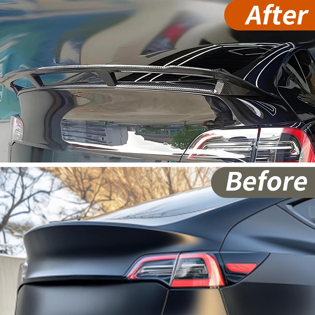DSI - Fits Tesla Model Y 2020 2021 2022 2024 Rear Spoiler Wing, Model Y Accessories High Performance GT Style Carbon Fiber