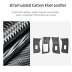DSI - Window Switch Panel Cover for Tesla Model Y Juniper 2025, Suede Carbon Fiber Interior Trim
