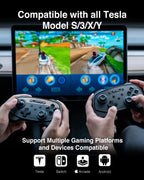 DSI - Multi-Device Wireless Controller Compatible for Tesla 2025 New Model Y Model 3/Y/S/X/cybertruck Compatible for Switch, one controller set, SPECIAL PROGRAMMED and DESIGN FOR TESLA WOOD [nintendo_switch,windows,ios,android]