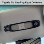 DSI - Reading Lights Trim Cover, Lights Panel Decorative Compatible with Tesla Model 3 Model Y, Reading Light Roof Frame Trim Cover Interior Light Cover Accessories, 2Pcs Carbon Fiber Pattern