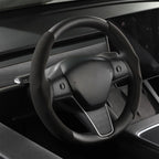 DSI - 9 PCS Carbon Fiber Interior Decor Trim Cover Kit Compatible with 2021-2023 Tesla Model 3 & 2019-2024 Model Y, Dashboard Cover Door Panel Cover Steering Lever Cover Steering Wheel Cover