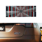 DSI - Dual Motor Badge Emblem Sticker Plaid Decor Compatible for Model 3 Y X S Accessories (A-Plaid)