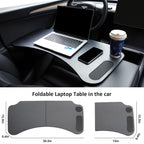 DSI - Tesla Model Y Model 3 Foldable Laptop Working Table with Carbon Fiber Texture