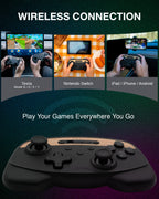 DSI - Multi-Device Wireless Controller Compatible for Tesla 2025 New Model Y Model 3/Y/S/X/cybertruck Compatible for Switch, one controller set, SPECIAL PROGRAMMED and DESIGN FOR TESLA WOOD [nintendo_switch,windows,ios,android]