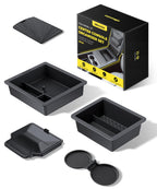 DSI - Tesla Model Y Juniper Accessories (2025-2026), Center Console Organizer Tray for Model 3 Highland(2024-2025), Double-Layer Sliding Armrest Hidden Storage Box, 5PCS Black