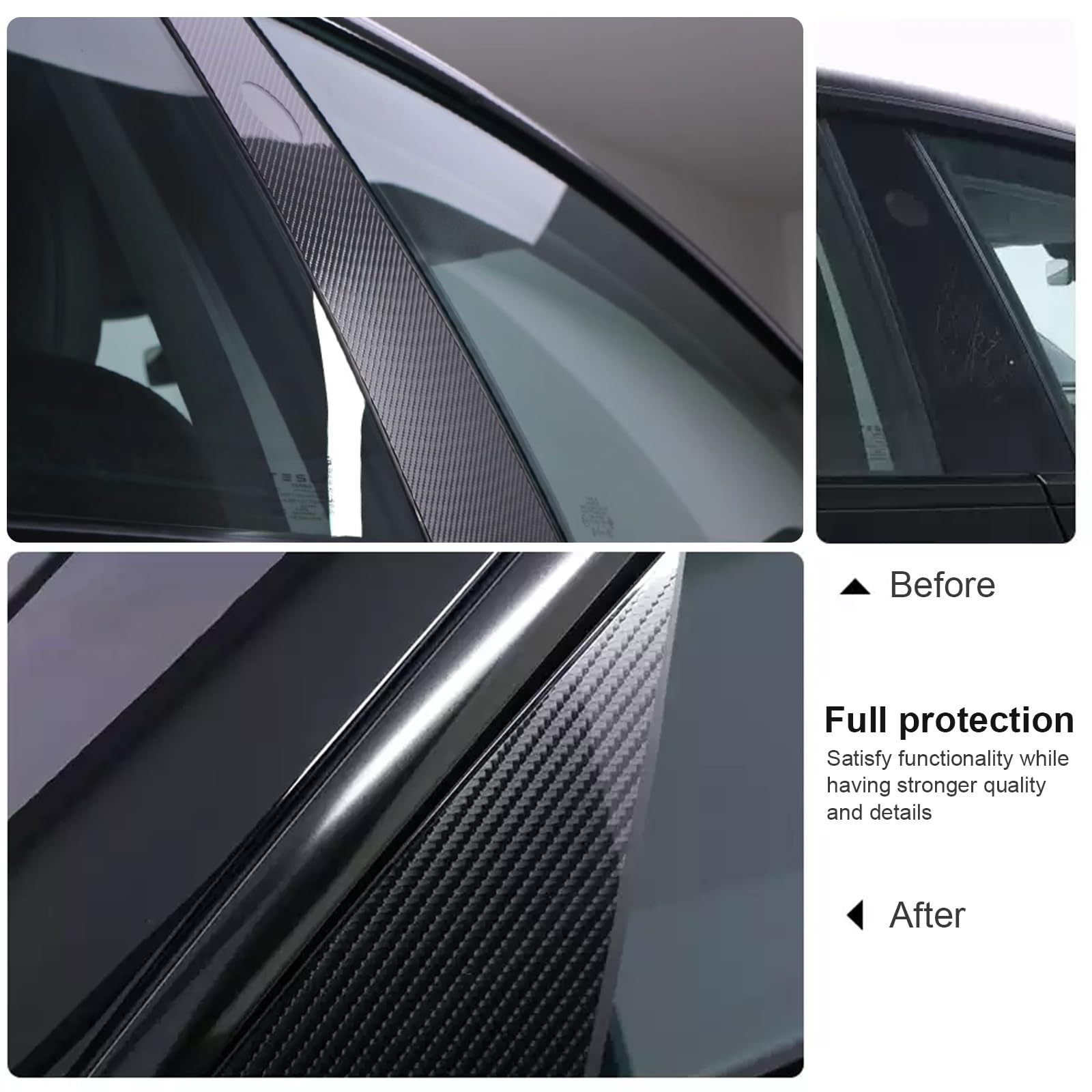 DSI - FITS 2025 Tesla Model Y Juniper PPF Precut Car Paint Protective Film Self Adhesive TPU Car Wrap Film Scratch Protector Exterior Accessories Black (Carbon Fibre, Rear Tail Light)