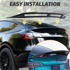 DSI - Fits Tesla Model Y 2020 2021 2022 2024 Rear Spoiler Wing, Model Y Accessories High Performance GT Style Carbon Fiber
