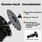 DSTAR - 19 Inch Wheel Covers for Tesla Model Y Juniper Crossflow Wheels 2025, Centers Lock Installation Rim Protector, Full Coverage Hubcaps Exterior Accessories (Black Ring, 4 PCS)