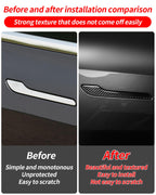 DSI - Door Handle Cover, Real Matte Carbon Fiber Door Handle Trim Protector Set Compatible with Tesla Model y Model 3 2017-2025 (4 Pieces) (Glossy Carbon Fiber with drip)